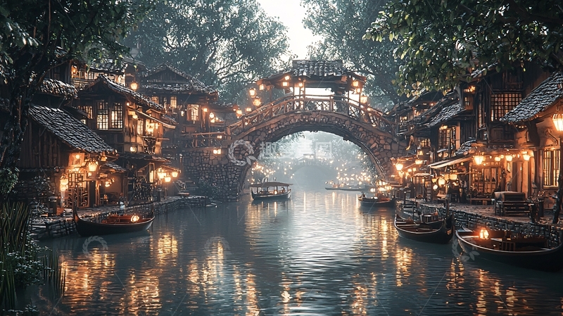 高清大图下载【趣麦麦图】水墨江南