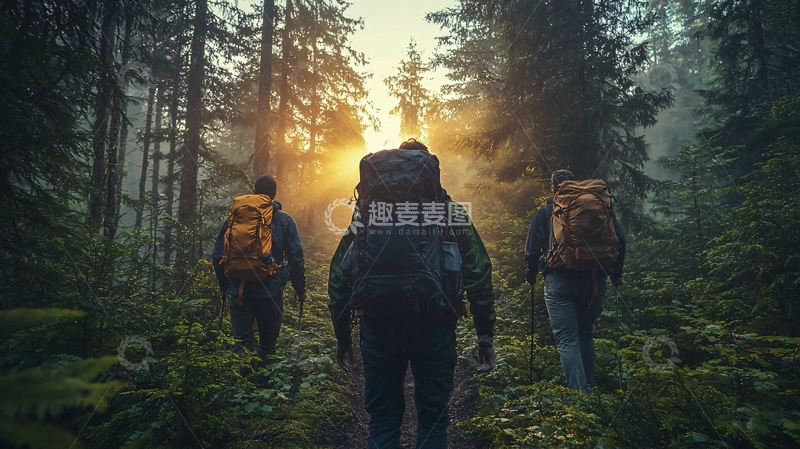 高清大图下载【趣麦麦图】森林远足