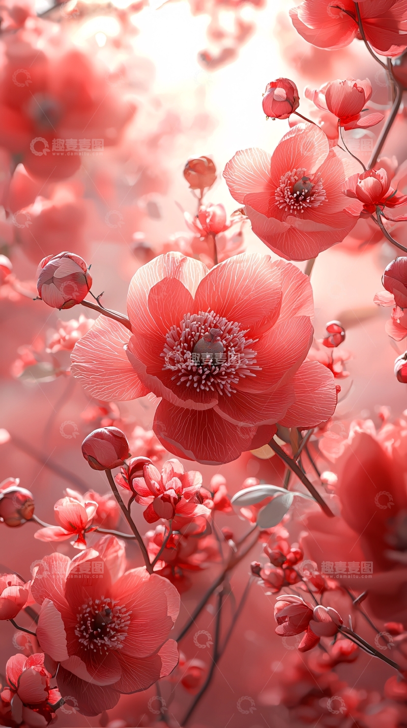 高清大图下载【趣麦麦图】粉色花朵