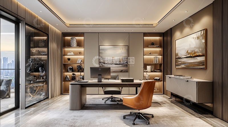 高清大图下载【趣麦麦图】现代轻奢商务办公空间