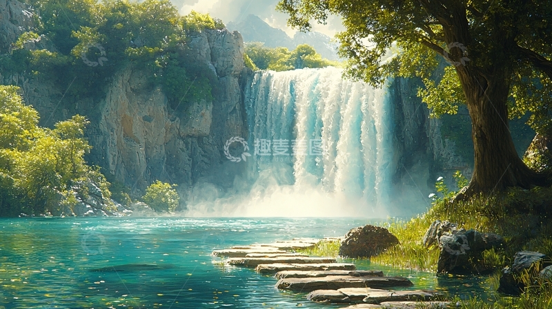 高清大图下载【趣麦麦图】瀑布57