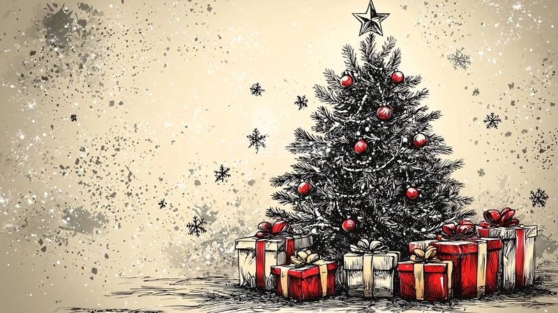 高清大图下载【趣麦麦图】手绘圣诞树