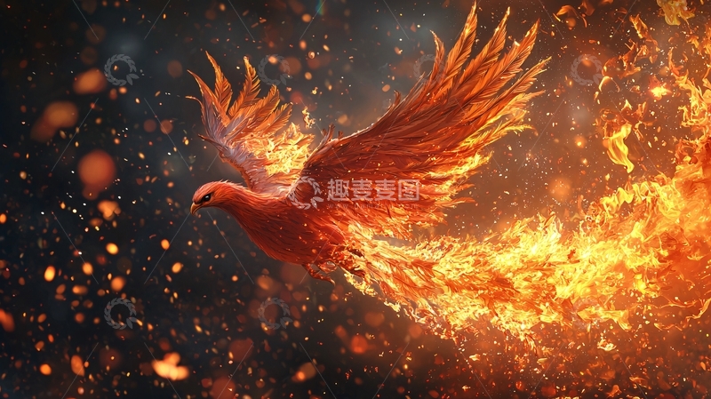 高清大图下载【趣麦麦图】火凤凰