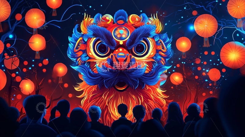 高清大图下载【趣麦麦图】祥狮献瑞