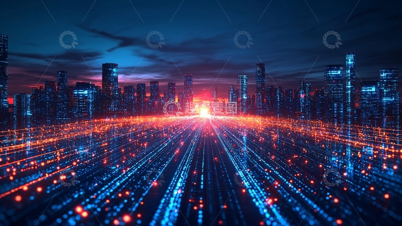 高清大图下载【趣麦麦图】未来科技城市夜景