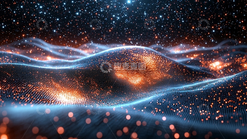 高清大图下载【趣麦麦图】星光闪烁的抽象山峦