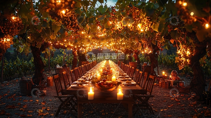 葡萄园烛光晚餐