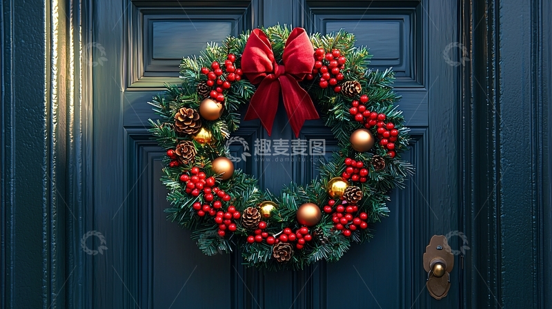 高清大图下载【趣麦麦图】圣诞门环