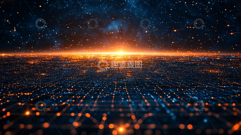 高清大图下载【趣麦麦图】宇宙星河数据网络