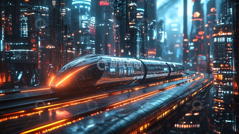 高清大图下载【趣麦麦图】未来都市高铁