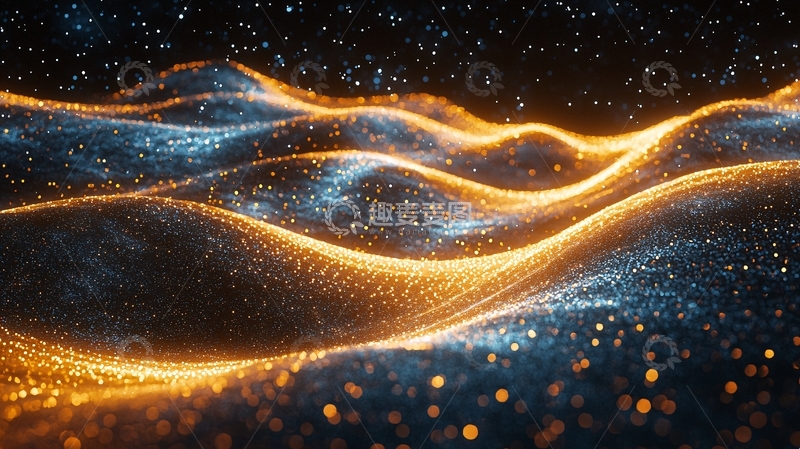 高清大图下载【趣麦麦图】金色波浪