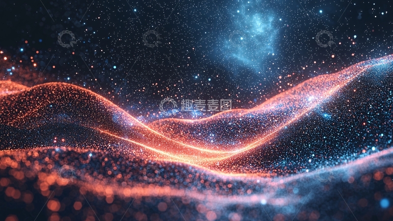 高清大图下载【趣麦麦图】宇宙星云粒子流