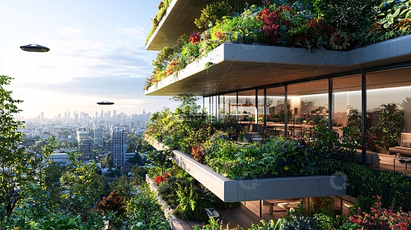 高清大图下载【趣麦麦图】垂直绿化建筑