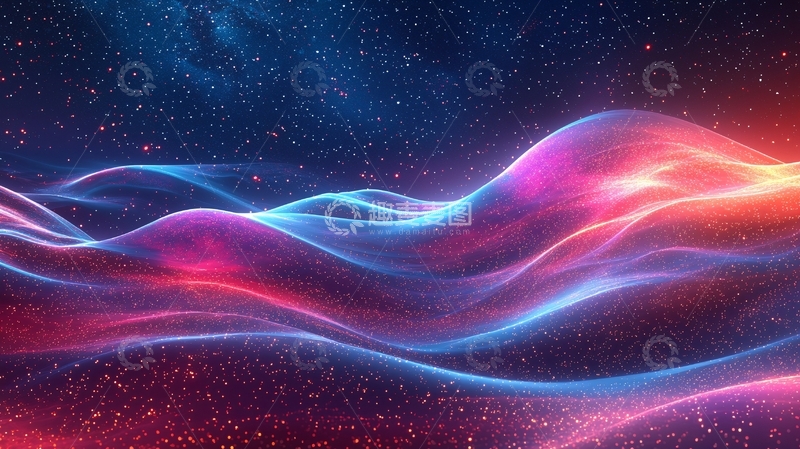 高清大图下载【趣麦麦图】宇宙星云波浪