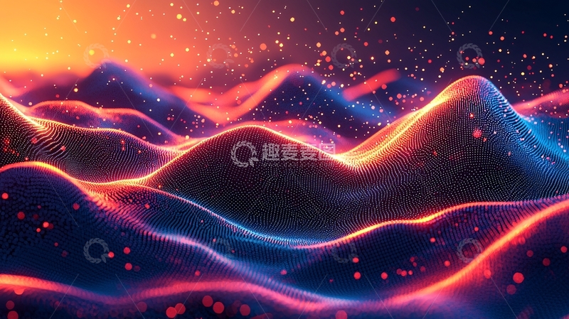 高清大图下载【趣麦麦图】流光溢彩的梦幻山峦