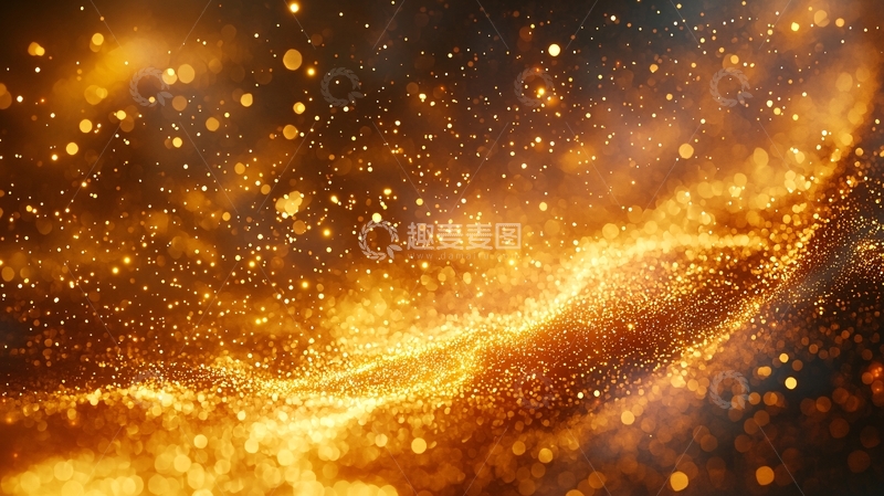 高清大图下载【趣麦麦图】金色粒子火焰