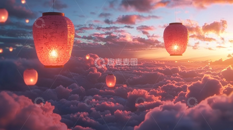 高清大图下载【趣麦麦图】天灯