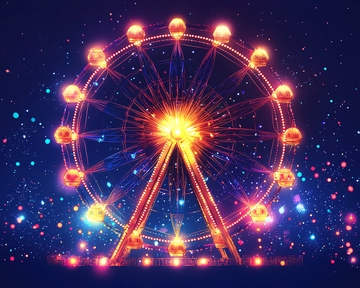 星光闪耀的摩天轮