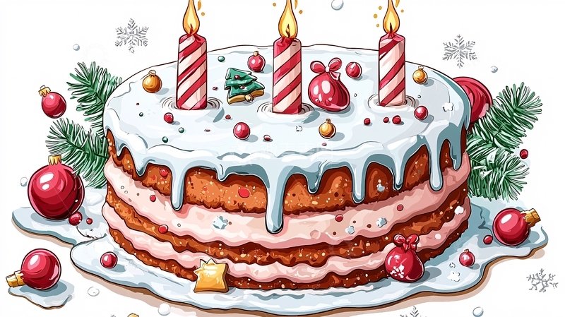 高清大图下载【趣麦麦图】圣诞蛋糕