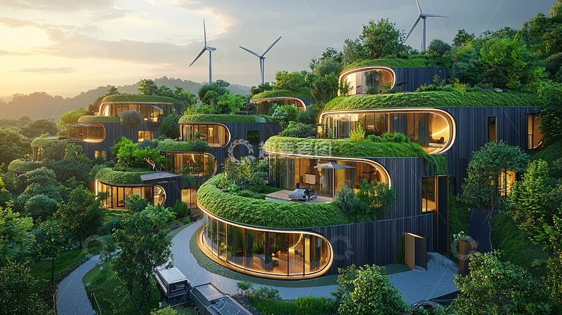 高清大图下载【趣麦麦图】绿色生态建筑