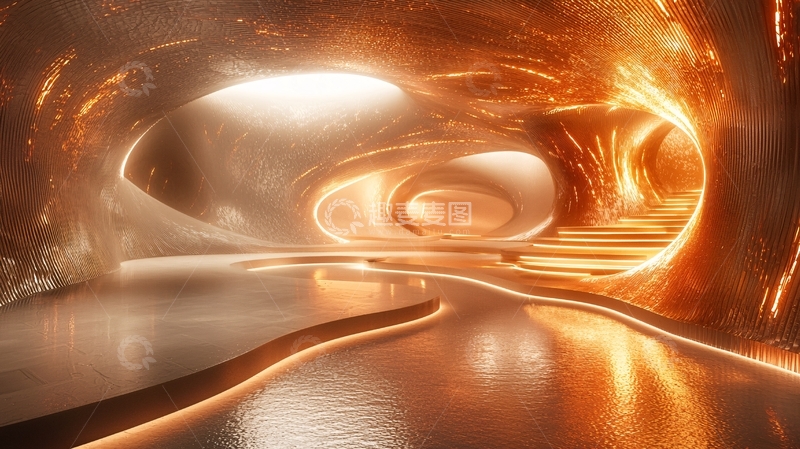 高清大图下载【趣麦麦图】光影交错的奇幻洞穴