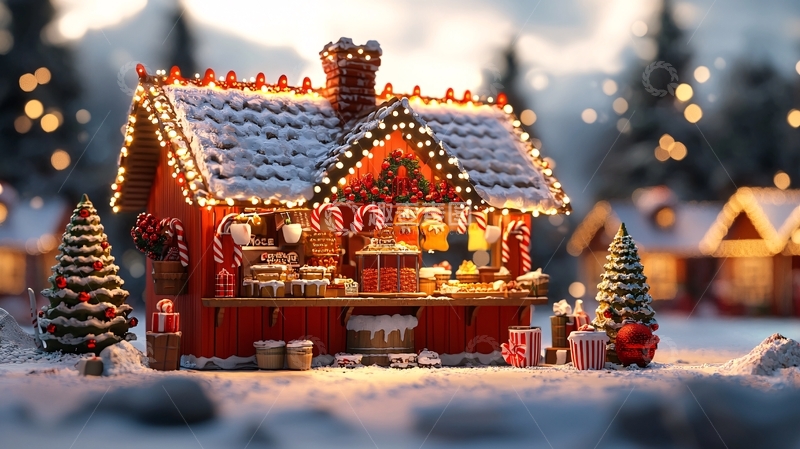 高清大图下载【趣麦麦图】圣诞姜饼屋11