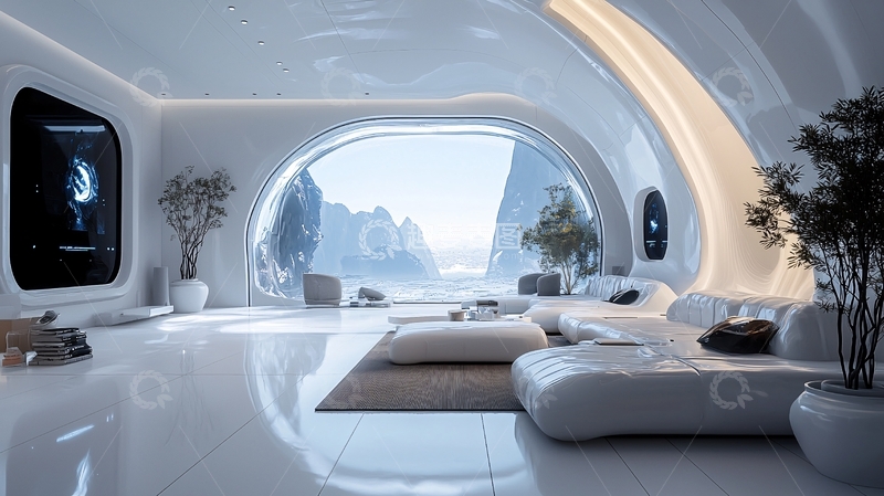 高清大图下载【趣麦麦图】未来主义白色内饰