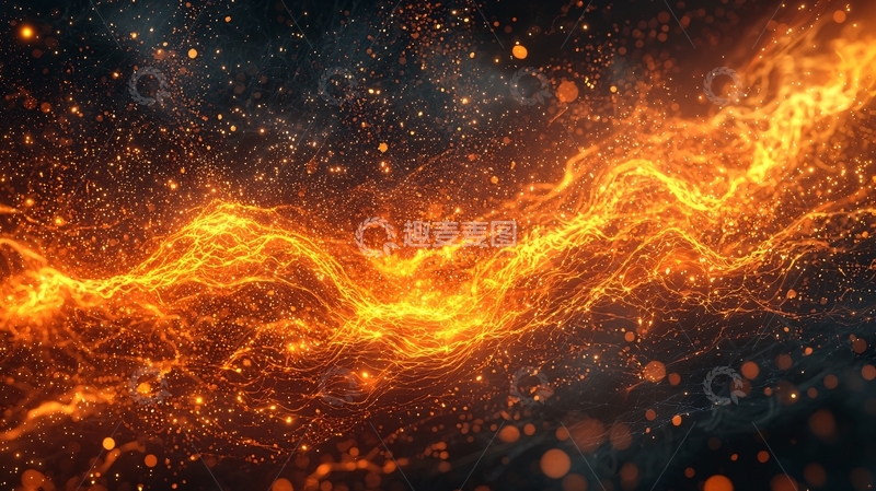 高清大图下载【趣麦麦图】火焰流光