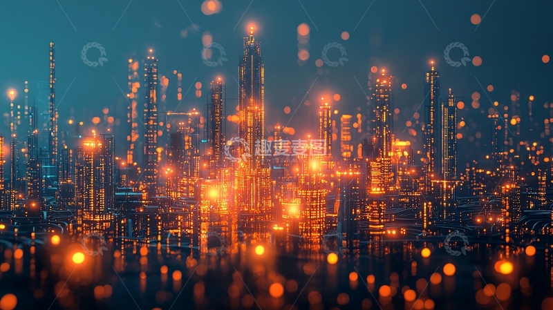 高清大图下载【趣麦麦图】未来城市夜景57