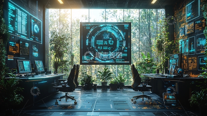 高清大图下载【趣麦麦图】未来科技感房间