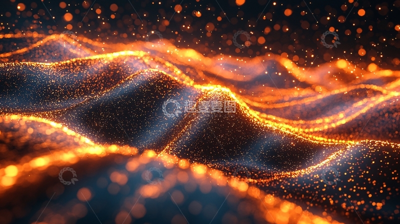 高清大图下载【趣麦麦图】光点粒子火焰波浪
