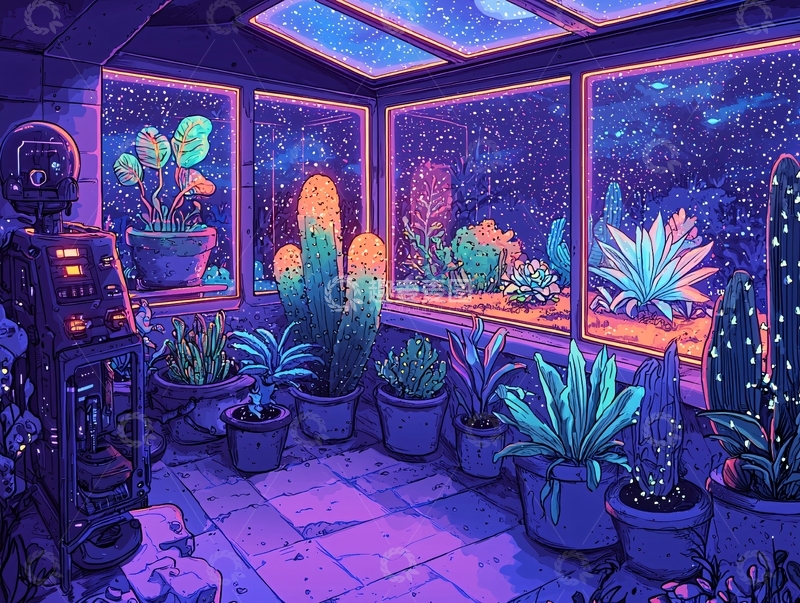 高清大图下载【趣麦麦图】星空植物园