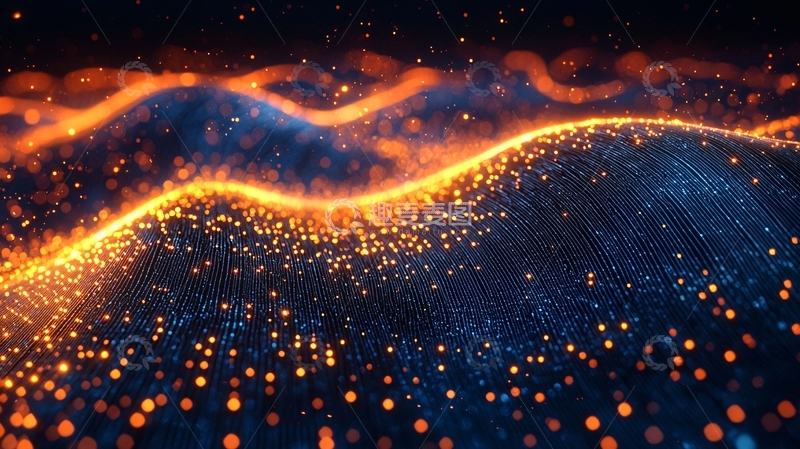 高清大图下载【趣麦麦图】流动的能量粒子