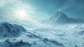 冰雪覆盖的山脉