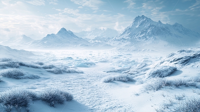 高清大图下载【趣麦麦图】冰雪覆盖的山脉