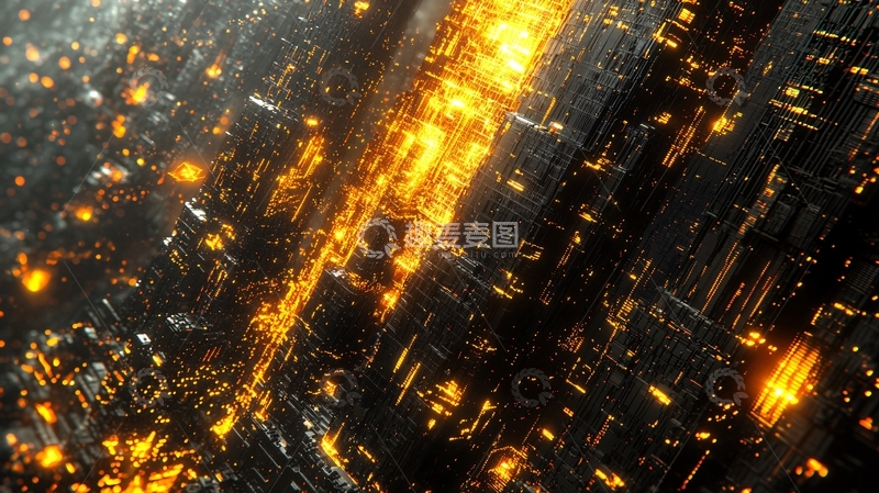 高清大图下载【趣麦麦图】抽象城市夜景