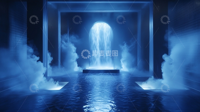 高清大图下载【趣麦麦图】蓝色科幻场景2