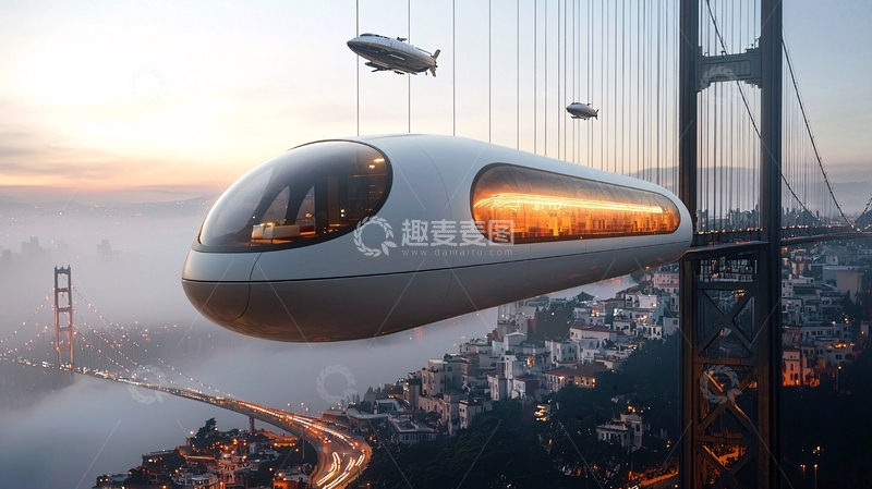 高清大图下载【趣麦麦图】未来交通工具