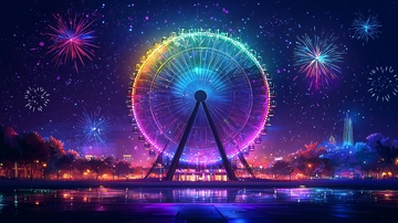 梦幻摩天轮夜景