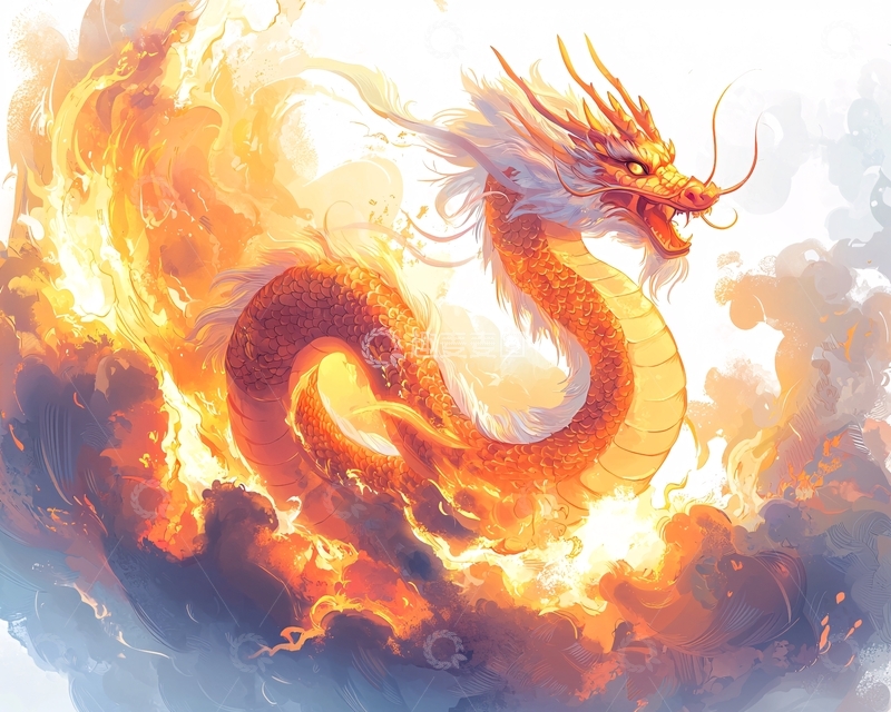 高清大图下载【趣麦麦图】火焰龙