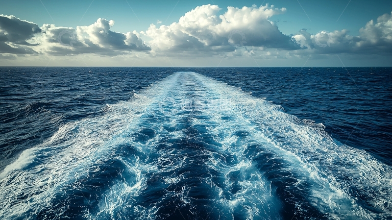 高清大图下载【趣麦麦图】航船尾迹