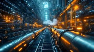 未来科技感工业管道