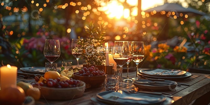 高清大图下载【趣麦麦图】户外浪漫晚餐