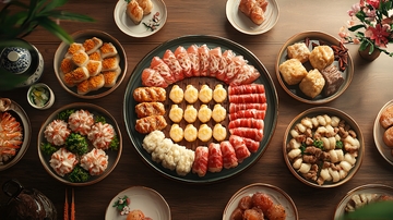 中式传统美食全家福