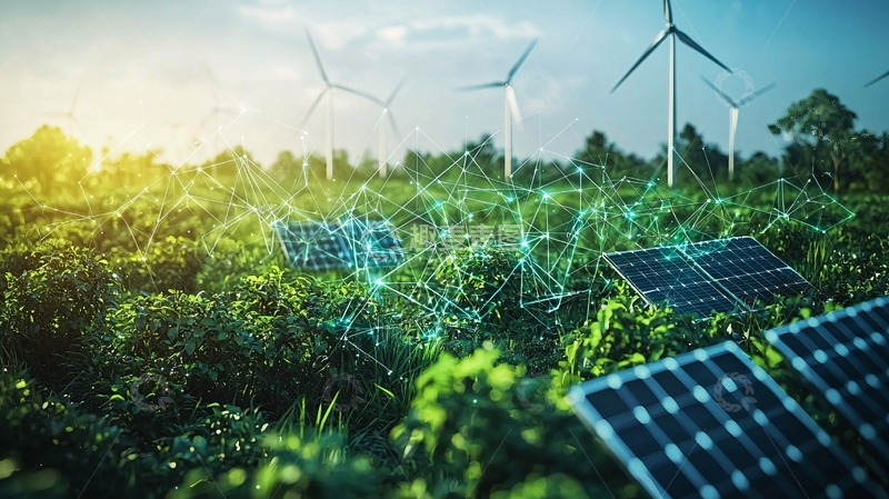 高清大图下载【趣麦麦图】绿色能源田园风光