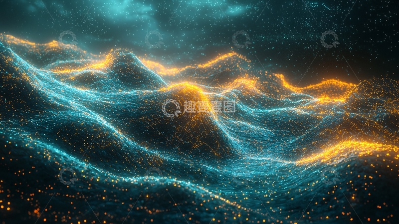 高清大图下载【趣麦麦图】光影梦幻山脉