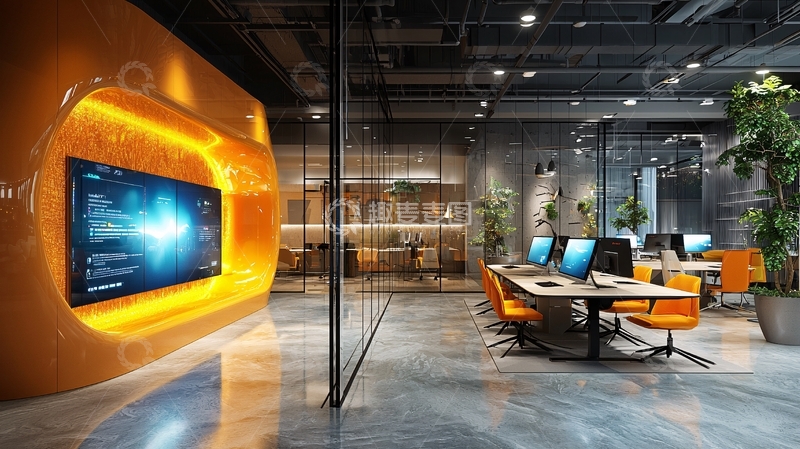 高清大图下载【趣麦麦图】现代科技感办公室