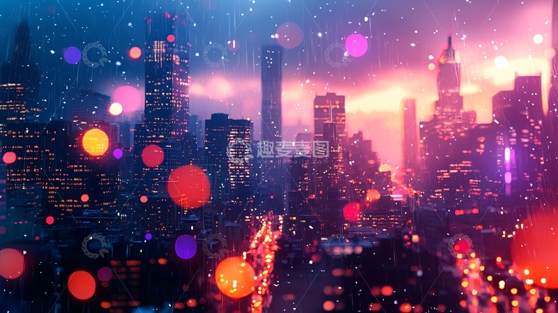 高清大图下载【趣麦麦图】梦幻都市夜景