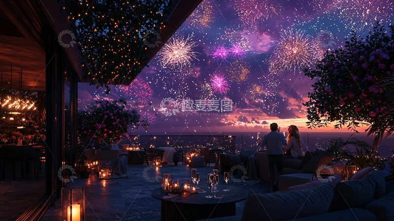 高清大图下载【趣麦麦图】星空下的浪漫夜晚