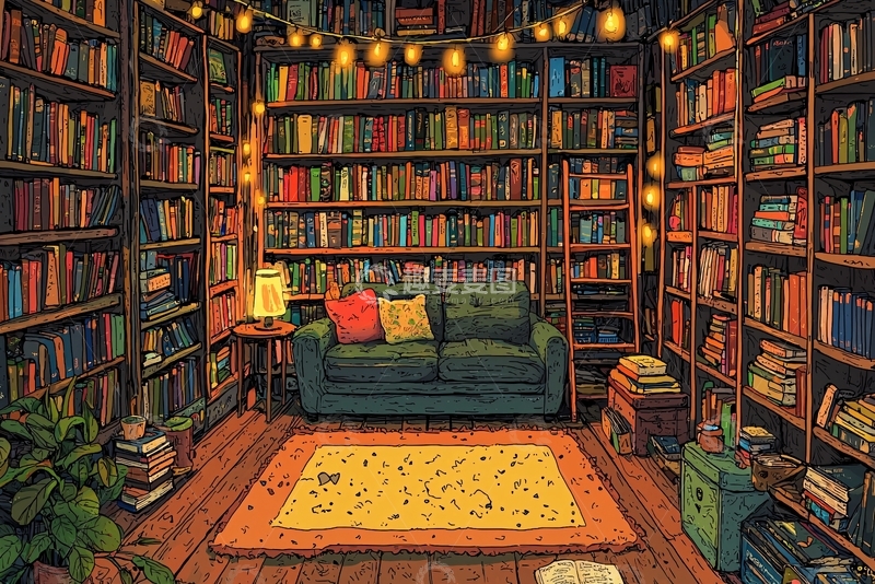 高清大图下载【趣麦麦图】温馨舒适的私人书房